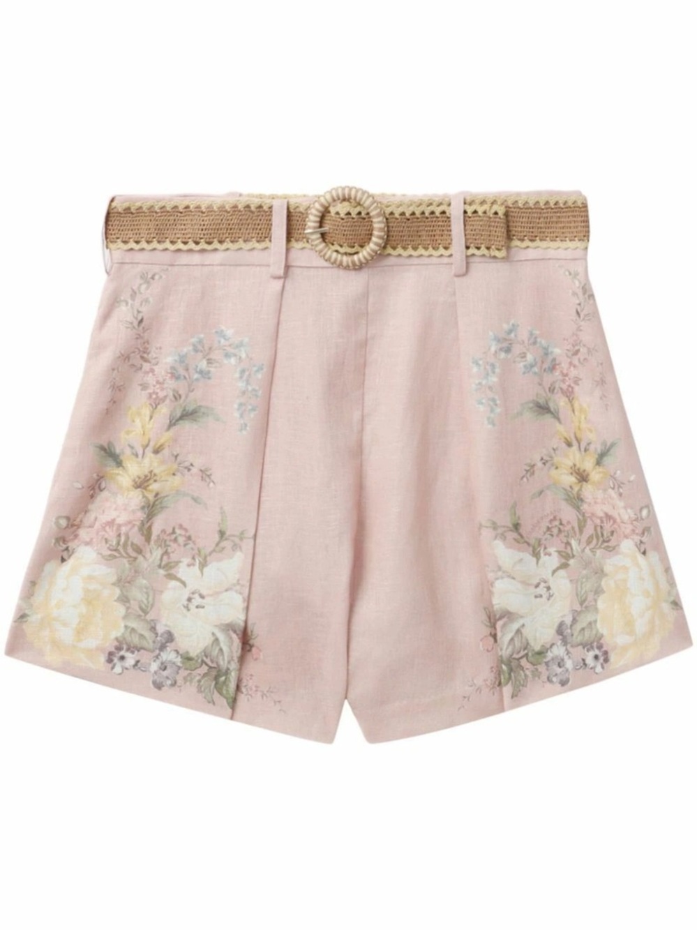 Zimmermann - New Pink Waverly Linen Mini Shorts size 1